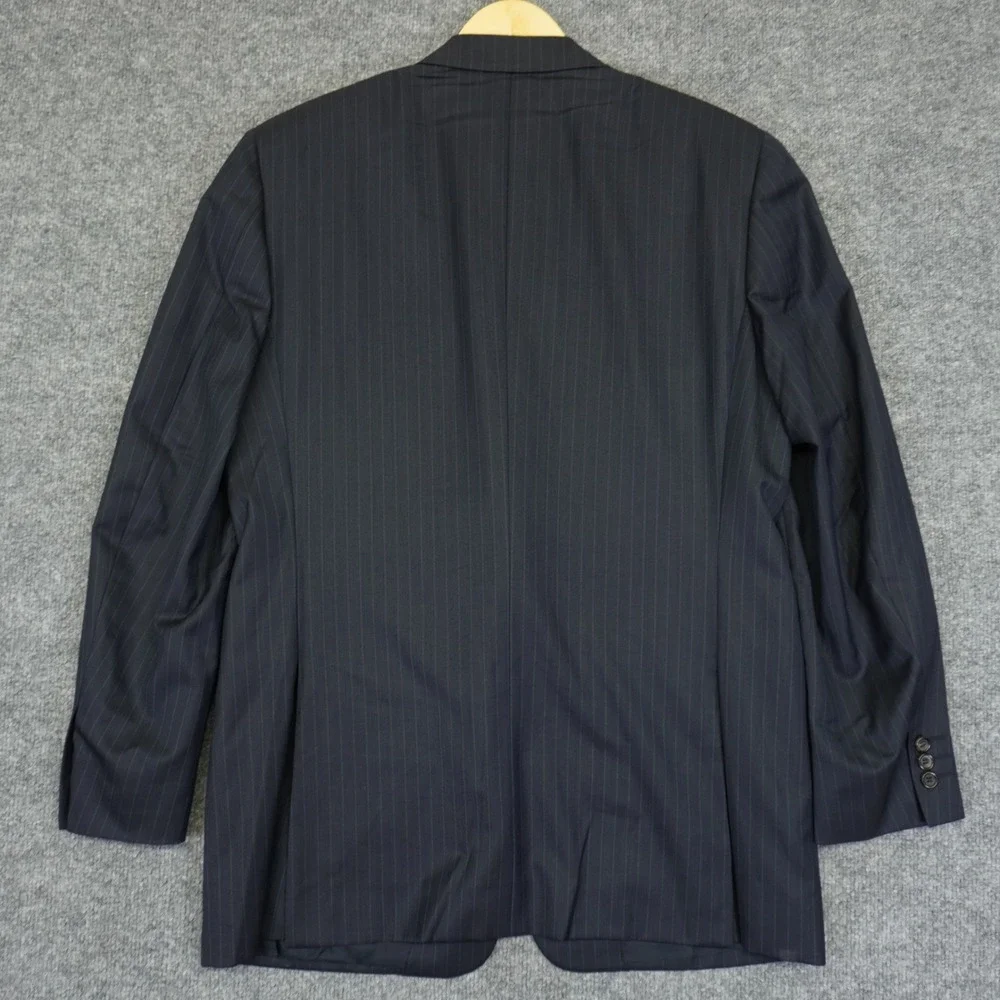 (Lot of 2) Canali Blazer Men 50R EU 40R US Grey Navy Pinstripe Wool Sport Coat